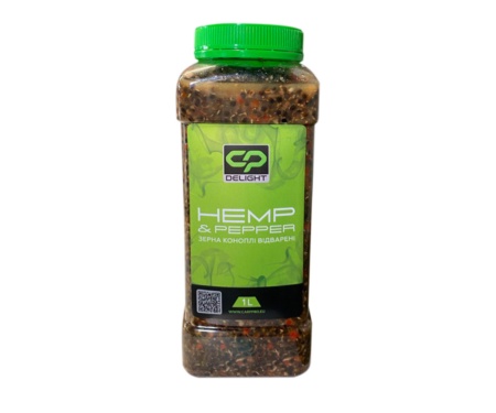 Зерна конопель натуральні Carp Pro Delight Hemp з перцем 1л