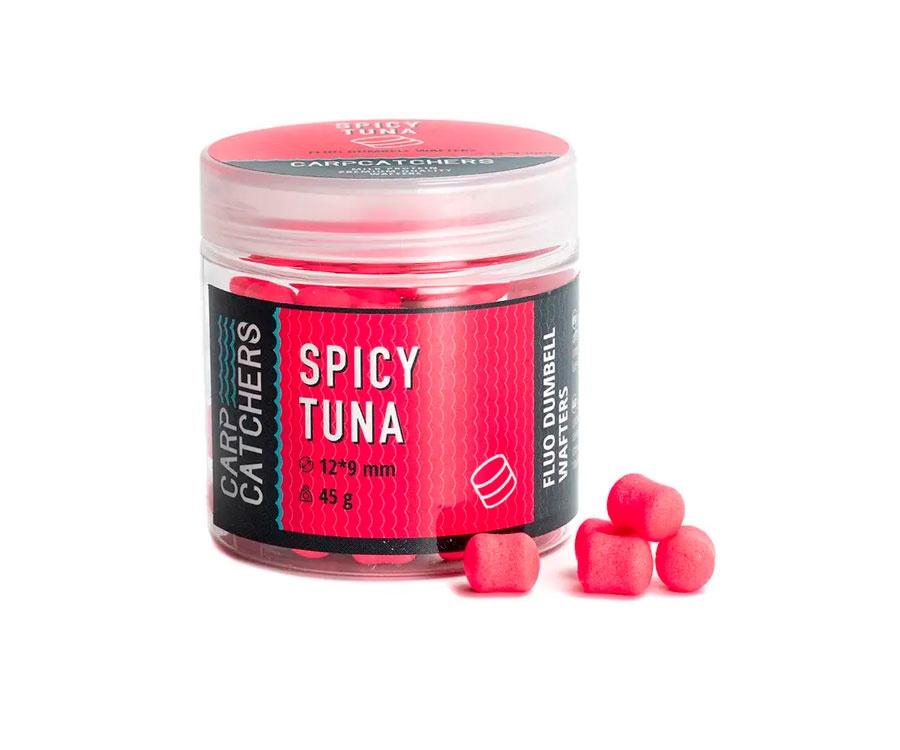 Бойлы Carp Catchers Wafters Fluo Snail Shel Spicy Tuna 12*9 мм