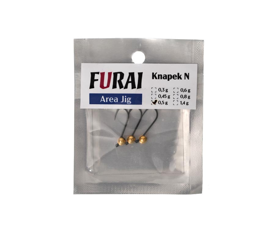 Джиг-головка Furai Area Jig Knapek N #8 0.5г Gold