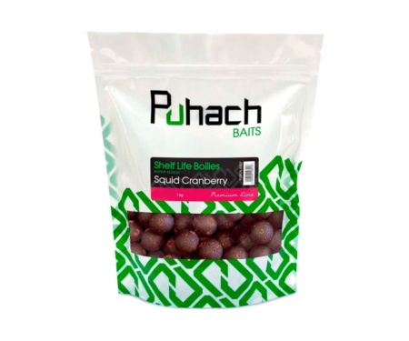 Вареные бойлы Puhach Super Premium Boils 20мм Squid Сranberry