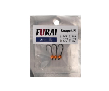 Джиг-головка Furai Area Jig Knapek N #8 0.5г Anodizing Orange