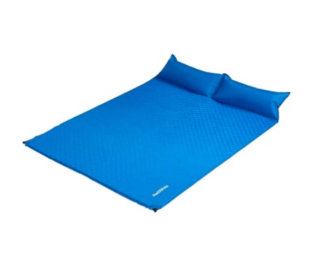 Коврик самонадувающийся двухместный с подушкой Naturehike NH18Q010-D 25мм Blue