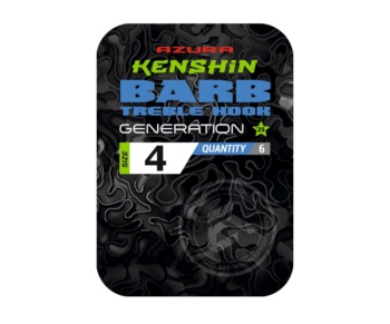 Тройник Azura Kenshin Barb Treble Hook Special Bent PTFE #04 #2
