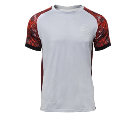 Футболка Azura T-Shirt A3 Gray-Red Camo S