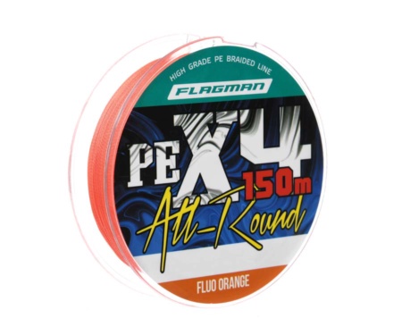 Шнур Flagman All-Round PE X-4 150м 0.32мм Fluo Orange