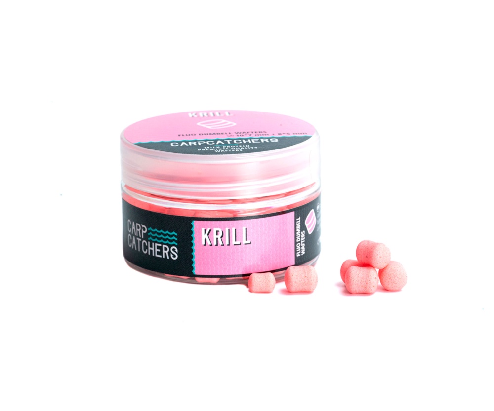 Бойлы Carp Catchers Fluo Dumbell Wafters Krill 10x7мм