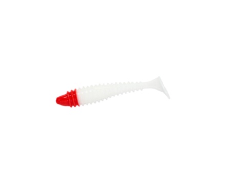 Силікон Angry Baits Fatik 2.8" 64 White Red Head UV