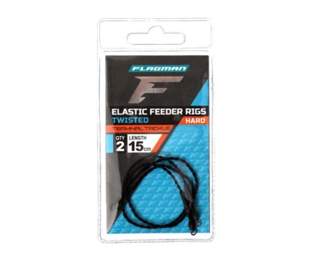 Фiдерне вiдведення для повiдця скрутка Flagman Elastic Twisted Feeder Rigs Hard 15см