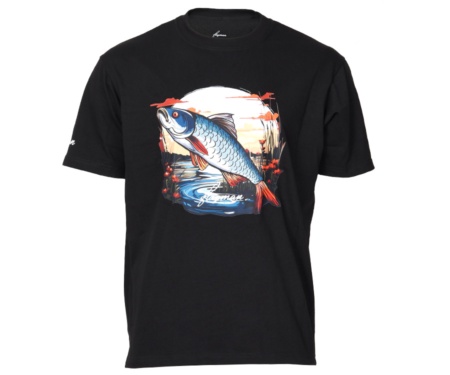 Футболка Flagman Оверсайз 250г/м Black Плотва Большая L