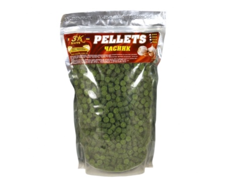 Пеллетс 3KBaits 8мм 800г чеснок