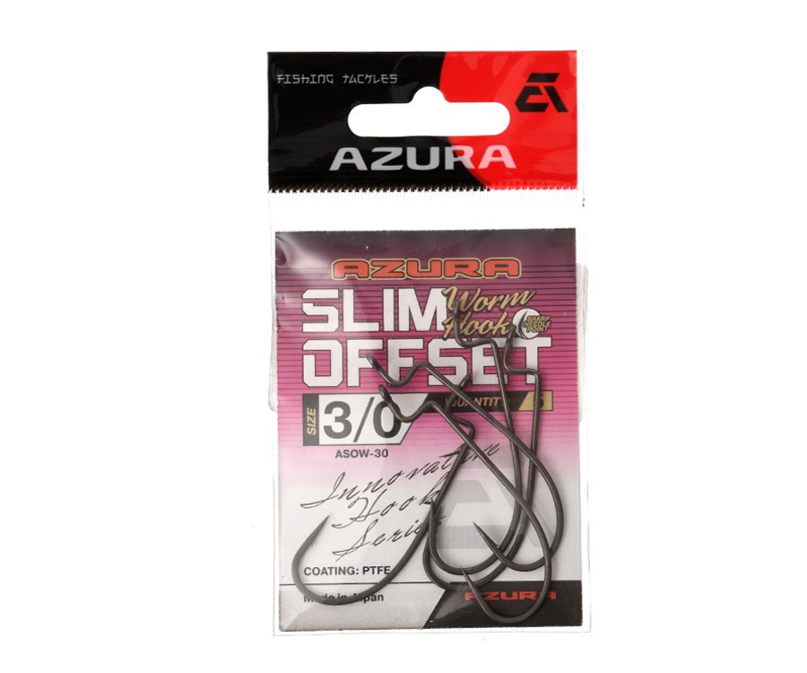 Гачки Azura Slim Offset Worm Hook №3/0 #2