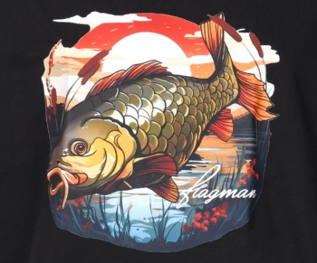 Футболка Flagman Оверсайз 250г/м Black Карп Большой M #5