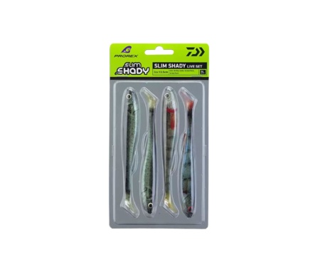 Виброхвост Daiwa PX Real Slim Shady Live Color Set 13.5см 4шт