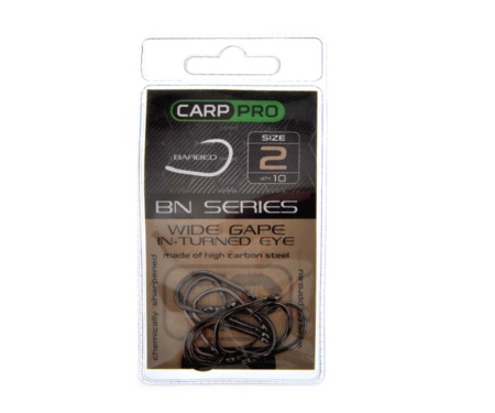 Гачки Carp Pro Black Nickel Wide Gape In-turned Eye №2