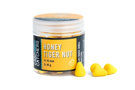 Вафтерc Carp Catchers Fluo Snail Shell Wafters HONEY TIGER NUT 15*12мм