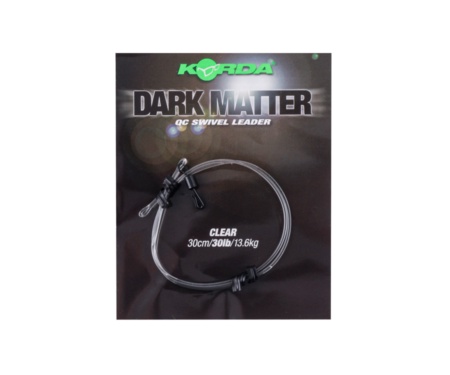 Поводковый материал Korda Dark Matter QC Swivel Clear 30lb 30см