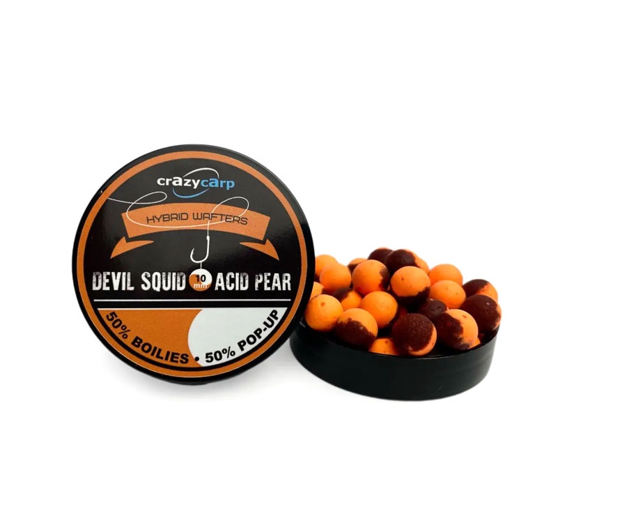 Бойлы Crazy Carp Hybrid Wafters Devil Squid & Acid Pear 15мм #1