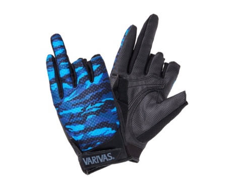 Рукавички Varivas VAG-24 Mesh Glove 3 Blue Camo L