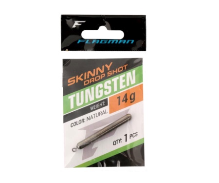 Грузило вольфрамове Flagman Tungsten Skinny Drop Shot 14г