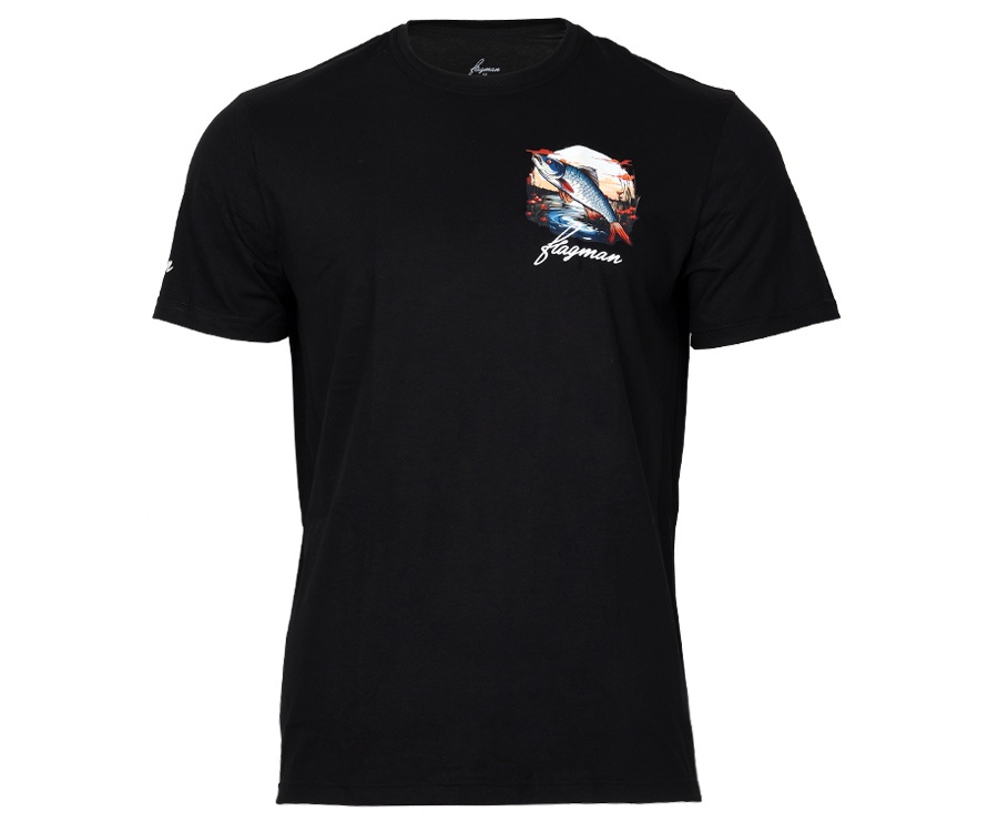 Футболка Flagman Классическая 160г/м Black Плотва Маленькая XL #1