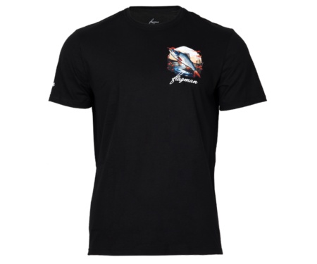 Футболка Flagman Классическая 160г/м Black Плотва Маленькая XL