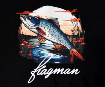 Футболка Flagman Классическая 160г/м Black Плотва Маленькая XL #5
