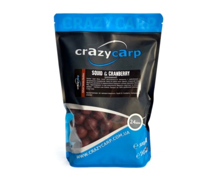Бойли Crazy Carp Silver Series Squid & Cranberry 24 мм