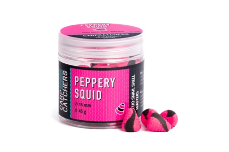 Вафтерc Carp Catchers Fluo Snail Shell Wafters PEPPERY SQUID 15*12мм