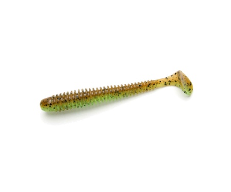 Виброхвост Keitech Swing Impact 3.5" 401 Green Pumpkin/Charteuse