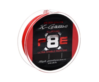 Шнур Azura X-Game PE X8 Fiery Red 150м #1 0.165мм #1