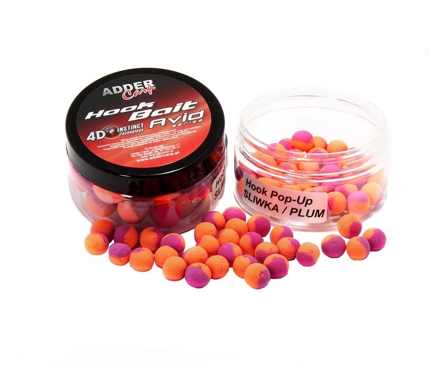 Бойли Adder Carp Avid Pop-Up Hook Boilies 10мм 20г Plum