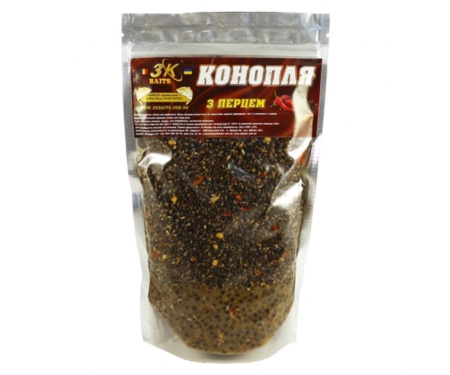 Прикормка 3KBaits Конопля с перцем острая 0.4кг