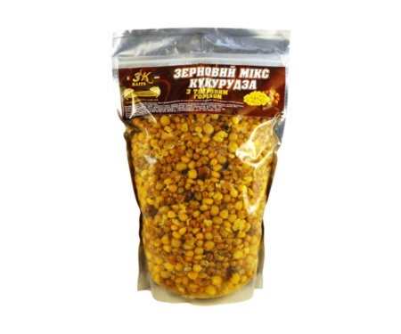 Прикормка 3KBaits Зерновой Микс Кукуруза с тигровым орехом 0.5кг