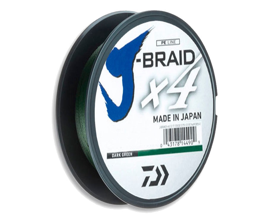 Шнур Daiwa J-Braid x4 Dark Green 270м 0.17мм