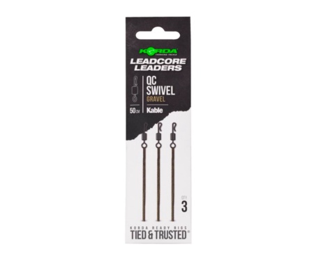 Готовая оснастка Korda Kable Leadcore Leader QC Swivel Gravel 50см
