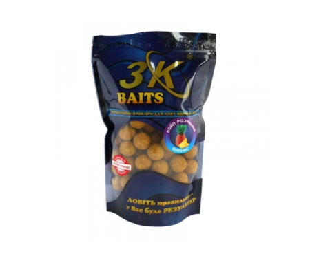 Бойли 3K Baits розчинні 24мм ананас 0.4кг