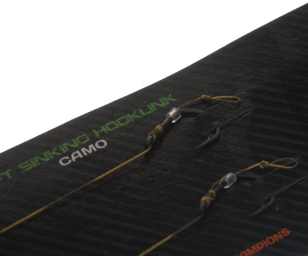 Готовый поводок Carp Pro Camo Hooklink 15см 25lb PTFE Wide Gape Сapture №10
