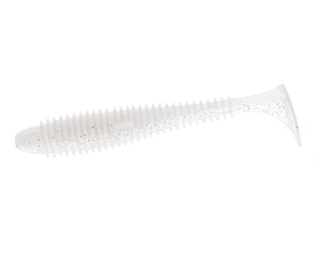 Виброхвост Fatik 4.8" 49 White Silver Electric Glitter UV