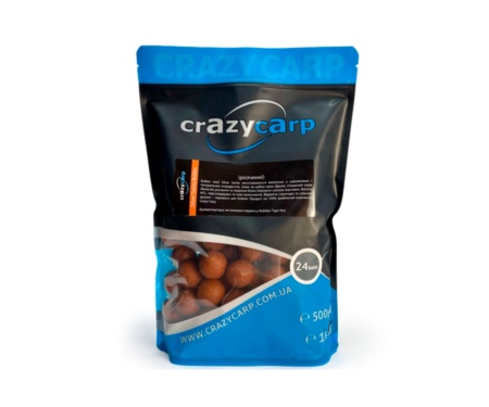 Бойлы растворимые Crazy Carp Tiger Nut & Sweetcorn 24 мм 1кг