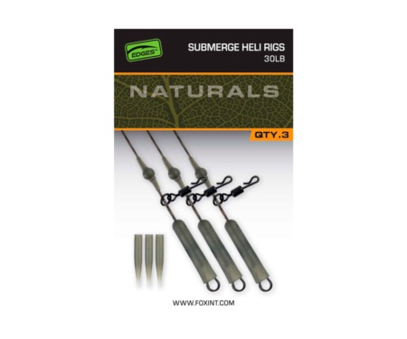 Готовая оснастка Fox Naturals Submerged Heli Rigs 30lb 3шт