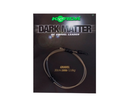 Поводковый материал Korda Dark Matter QC Swivel Gravel 30lb 30см