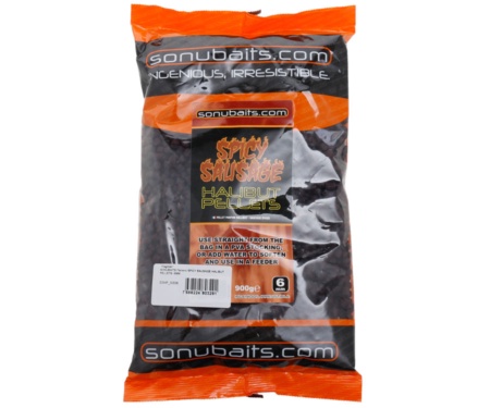 Пелетс Sonubaits Spicy Sausage Halibut Pellets 6 мм