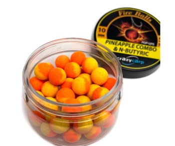Бойлы Crazy Carp Fireballs Pop-Ups Pineapple Combo/N-Butyric 10мм #2