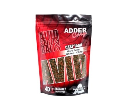 Мікропеллетс Adder Carp Mikro Pellet Avid Banan-Krab 300г, 2мм