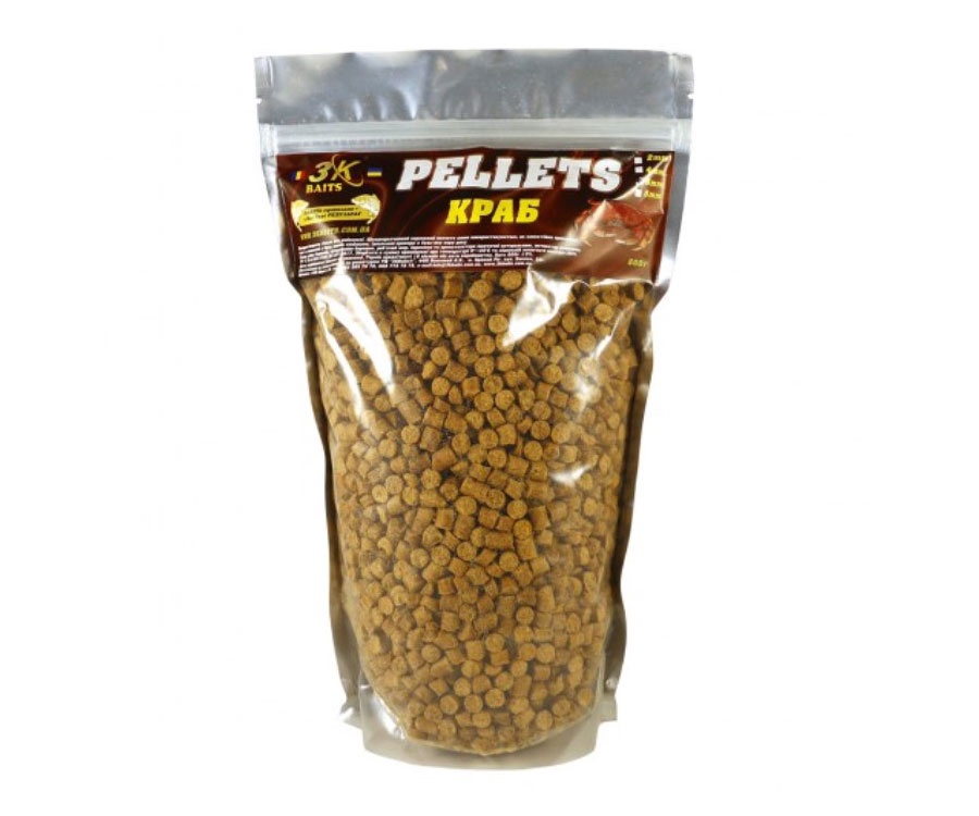 Пеллетс 3KBaits 6мм 800г краб #1