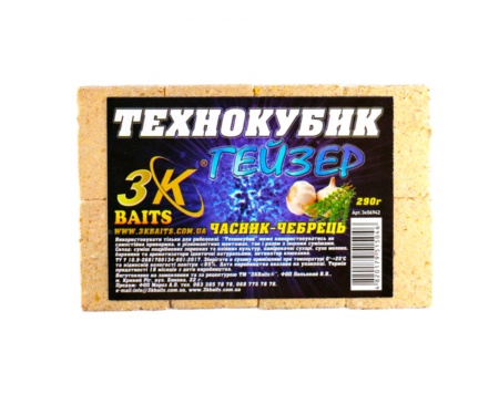 Технокубик 3KBaits Гейзер часник-чебрець 290г