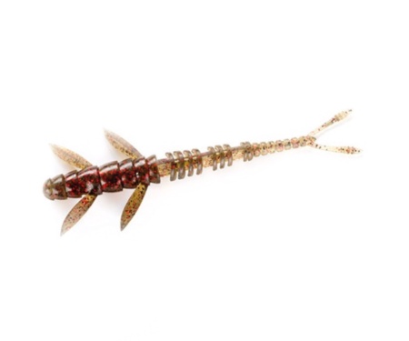 Черв'як Fishup Flit 1.5" #045 Green Pumpkin/Red & Black