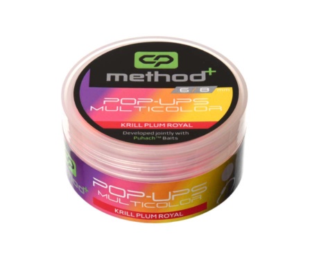 Бойли Carp Pro Method⁺ Multicolor Pop Ups 8/6мм Krill Plum Royal