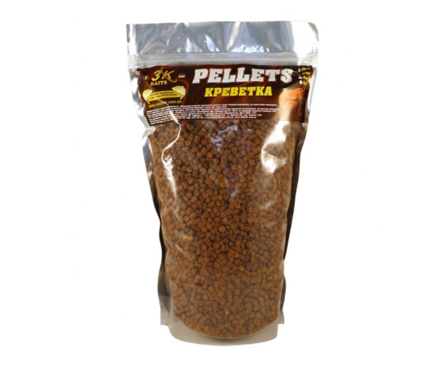 Пеллетс 3KBaits 4мм 800г креветка #1