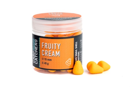 Вафтерc Carp Catchers Fluo Snail Shell Wafters FRUITY CREAM 15*12мм